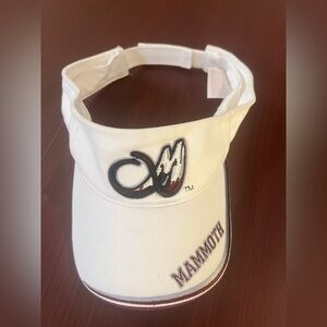 Vintage Colorado Mammoth White Cotton Visor with Embroidered Logo